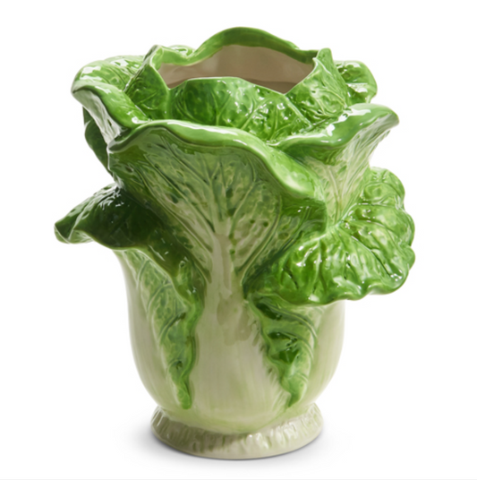 9.5" GREEN CABBAGE VASE