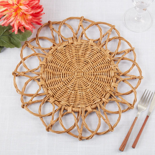 15" Twisted Rattan Placemats