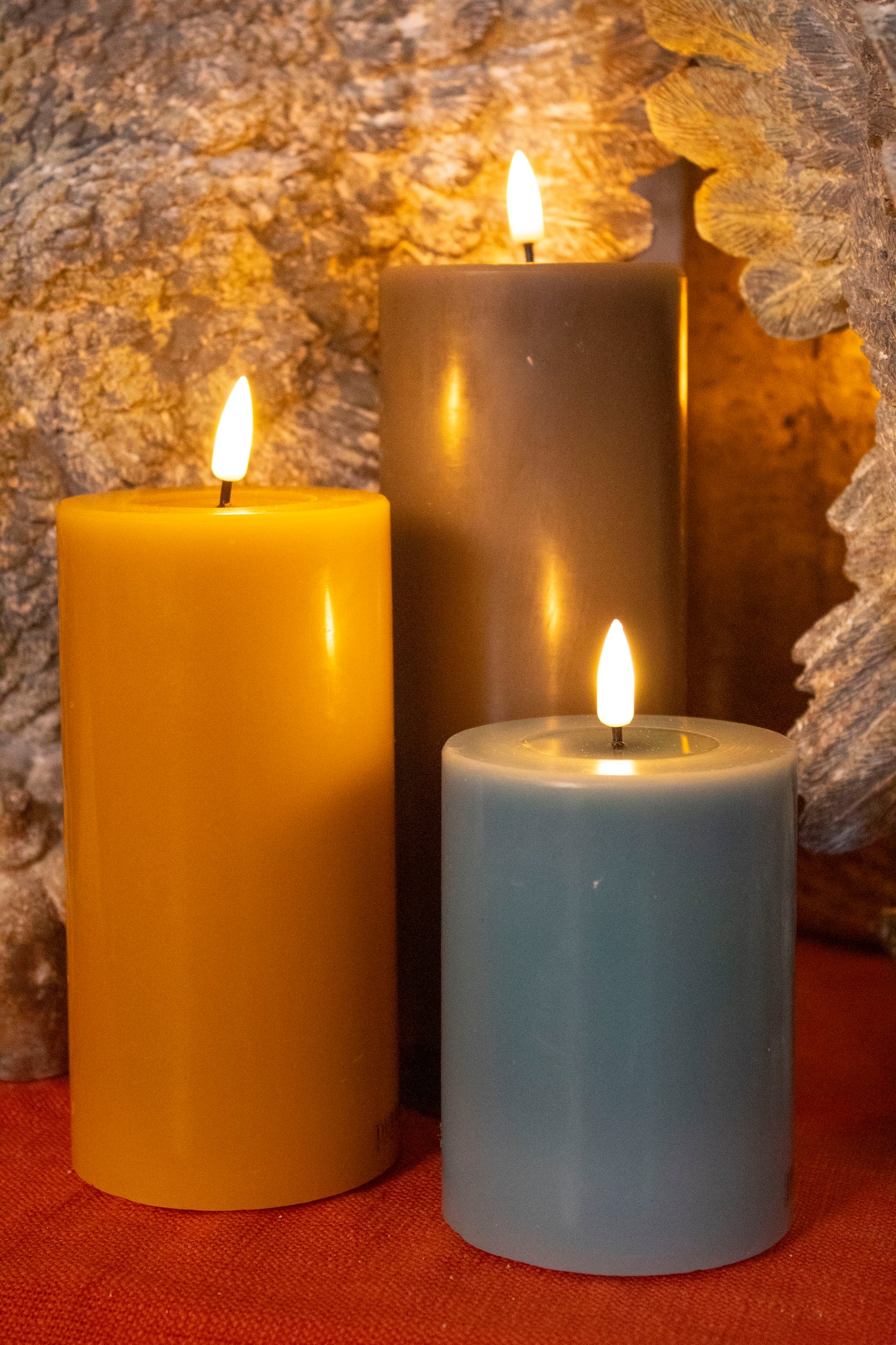 JADE GREEN LED CANDLE 3X6"