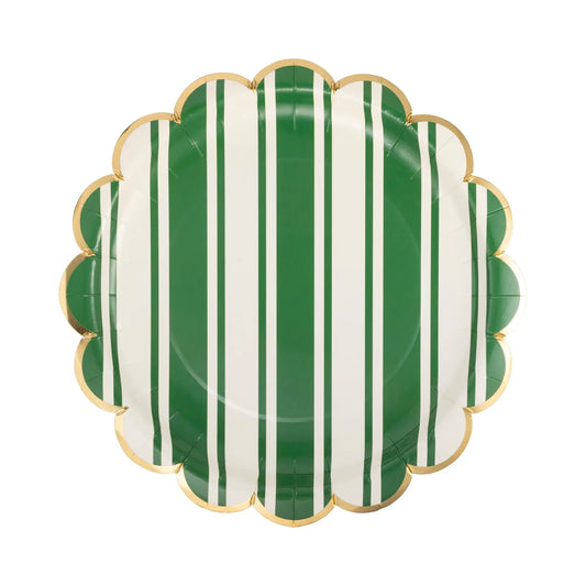 10" Tennis Striped Paper Plate