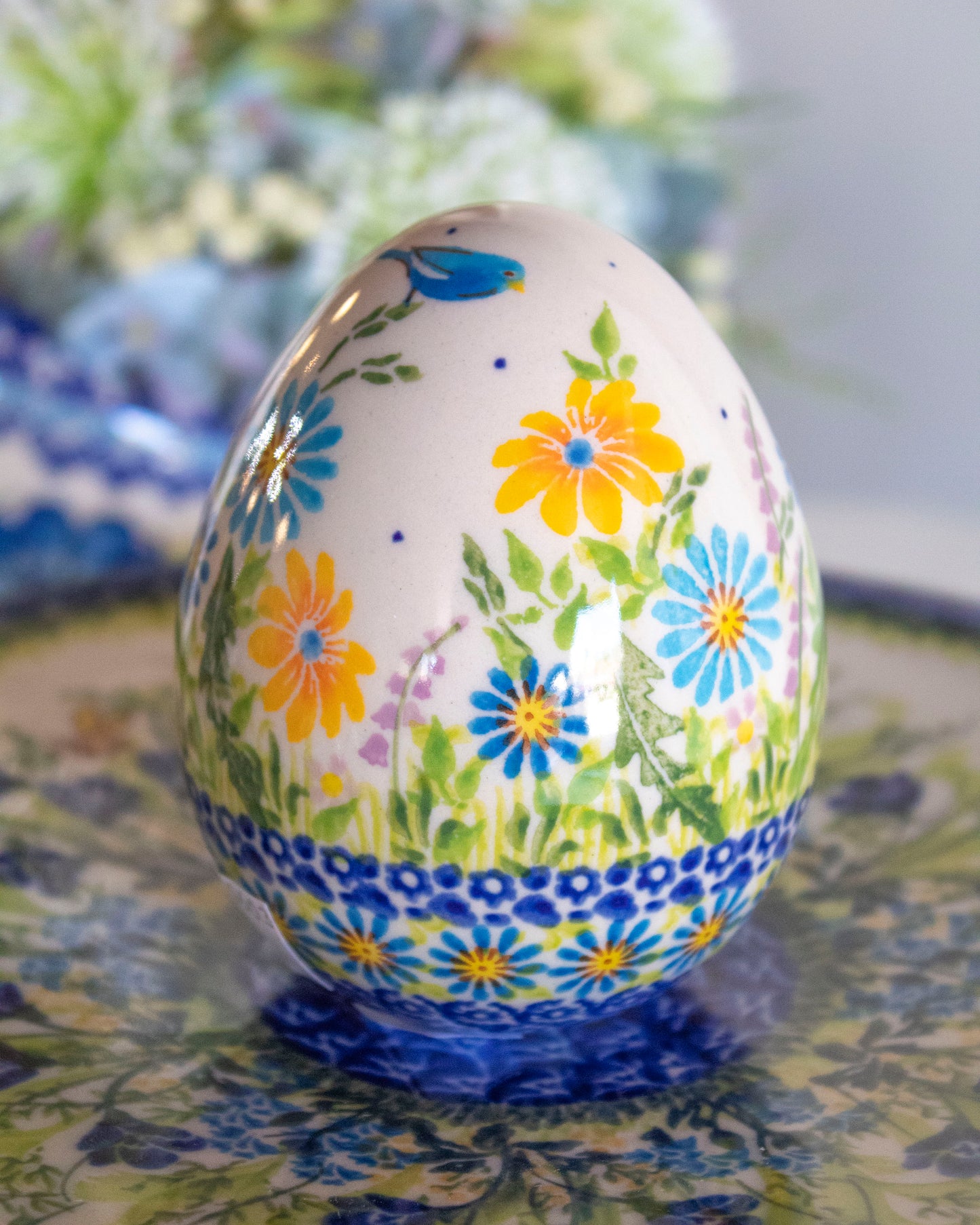 Polish Pottery Large Spring Egg (Design 1)