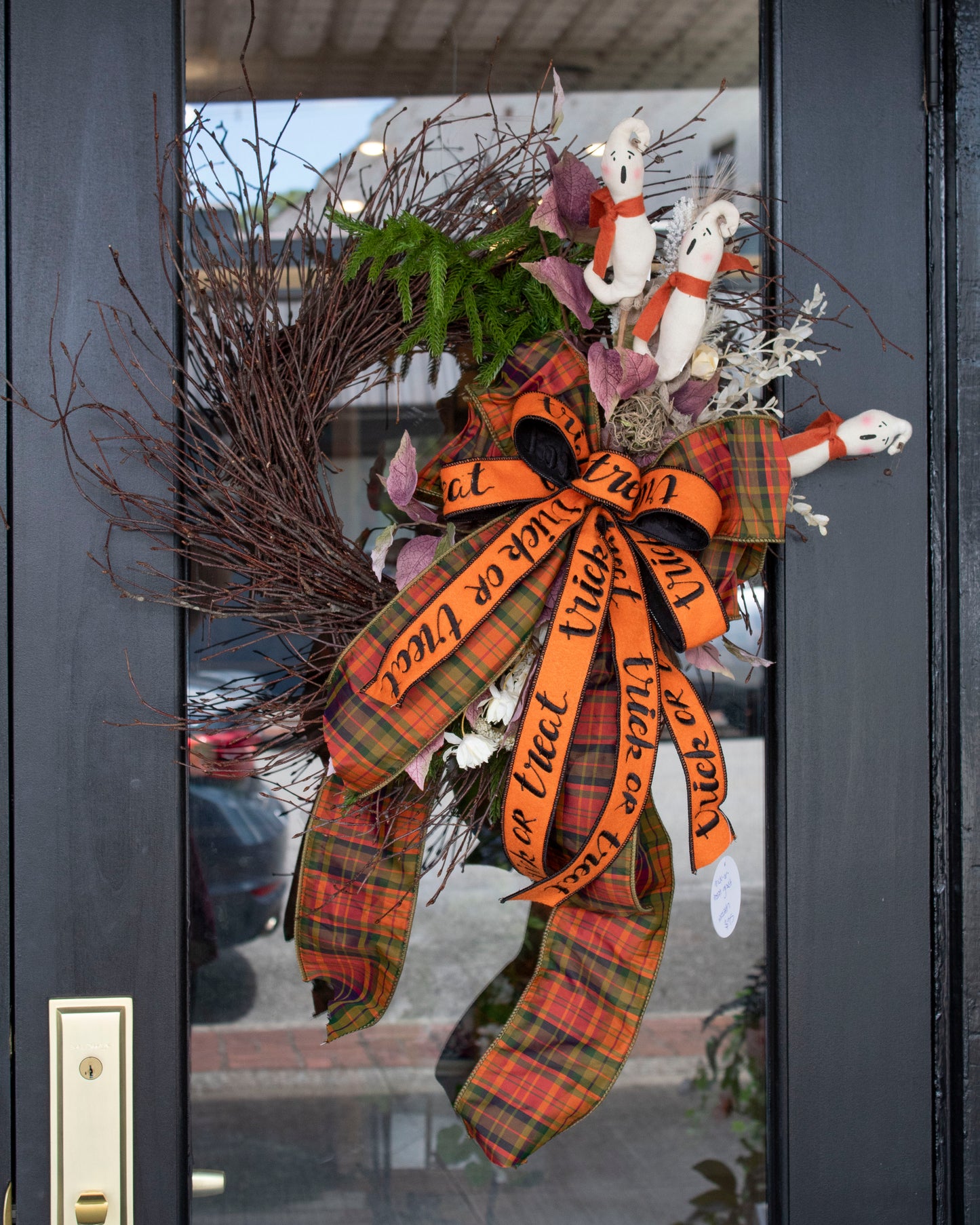 Trick or Treat Ghost Wreath